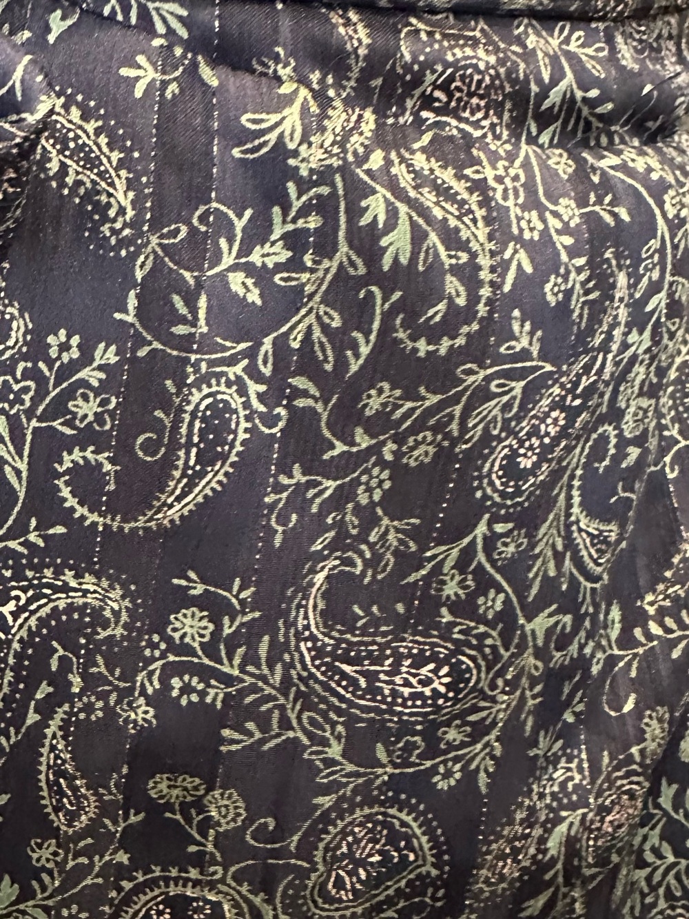 The Reset Navy Paisley Wrap Dress with Ruffle Hem - Picture 3 of 5